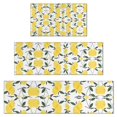 thumbnail image 1 of Yellow Lemon Fruit Leaves White Pattern Kitchen Rugs Sets Of 3,Kitchen Runner Rugs Non Skid Washable,Decorative Kitchen Floor Mats for Kitchen,Sink,Laundry,17"x30"+ 17"x47" + 17"x59", 1 of 6