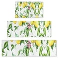 thumbnail image 1 of Yellow Lemon Fruit Leaves White Pattern Kitchen Rugs Sets Of 3,Kitchen Runner Rugs Non Skid Washable,Decorative Kitchen Floor Mats for Kitchen,Sink,Laundry,17"x30"+ 17"x47" + 17"x59", 1 of 6