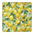 thumbnail image 1 of Yellow Lemon Fruit Leaves White Pattern Square Fitted Tablecloth with Elastic Edge,Square Table Cover,Washable Elastic Table Cover for Home Kitchen Party Decor 36"x36", 1 of 6