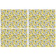 thumbnail image 1 of Yellow Lemon Fruit Leaves White Pattern Summer Placemats Table Placemats Set Of 4-Linen Kitchen Washable Placemats Table Mats 11.8"x17.7" Non-Slip Heat Resistant, 1 of 6