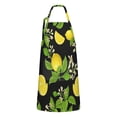 thumbnail image 1 of Yellow Lemon Fruit Limes Black Pattern Apron-Garden Aprons for Women with Pockets-Cotton Linen Waterproof Kitchen Cooking Gardening Aprons Adjustable for Kitchen,Cooking,BBQ and Salon 33x27 Inch, 1 of 7