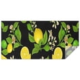 thumbnail image 1 of Yellow Lemon Fruit Limes Black Pattern Rectangle Tablecloth 60"x120",Waterproof Polyester Rectangle Table Cloth, Wipeable Spillproof Polyester Tablecloth for Dining, Camping, Indoor and Outdoor, 1 of 6