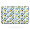 thumbnail image 1 of Yellow Lemon Fruit Patterns Blue White Pattern Bathroom Rugs Mat,Non Slip Microfiber Bathroom Rug,Rubber Backing,Soft Bathroom Mats for Bathroom Floor,Tub and Shower,17x27in(43x68cm), 1 of 5