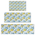 thumbnail image 1 of Yellow Lemon Fruit Patterns Blue White Pattern Kitchen Rugs Sets Of 3,Kitchen Runner Rugs Non Skid Washable,Decorative Kitchen Floor Mats for Kitchen,Sink,Laundry,17"x30"+ 17"x47" + 17"x59", 1 of 6