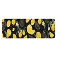 thumbnail image 1 of Yellow Lemon Fruit Slices Black Pattern Kitchen Rug Mat,Kitchen Runner Rugs Non Skid Washable,Decorative Kitchen Floor Mats for Kitchen,Sink,Laundry,17"x47.2", 1 of 7