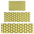 thumbnail image 1 of Yellow Lemon Fruit Slices Black Pattern Kitchen Rugs Sets Of 3,Kitchen Runner Rugs Non Skid Washable,Decorative Kitchen Floor Mats for Kitchen,Sink,Laundry,17"x30"+ 17"x47" + 17"x59", 1 of 6