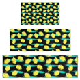thumbnail image 1 of Yellow Lemon Fruit Slices Black Pattern Kitchen Rugs Sets Of 3,Kitchen Runner Rugs Non Skid Washable,Decorative Kitchen Floor Mats for Kitchen,Sink,Laundry,17"x30"+ 17"x47" + 17"x59", 1 of 6