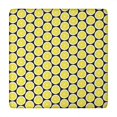 thumbnail image 1 of Yellow Lemon Fruit Slices Black Pattern Square Fitted Tablecloth with Elastic Edge,Square Table Cover,Washable Elastic Table Cover for Home Kitchen Party Decor 34"x34", 1 of 6