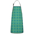 thumbnail image 1 of Yellow Lemon Fruit Slices Blue Pattern Apron-Garden Aprons for Women with Pockets-Cotton Linen Waterproof Kitchen Cooking Gardening Aprons Adjustable for Kitchen,Cooking,BBQ and Salon 33x27 Inch, 1 of 7