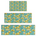 thumbnail image 1 of Yellow Lemon Fruit Slices Blue Pattern Kitchen Rugs Sets Of 3,Kitchen Runner Rugs Non Skid Washable,Decorative Kitchen Floor Mats for Kitchen,Sink,Laundry,17"x30"+ 17"x47" + 17"x59", 1 of 6