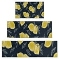 thumbnail image 1 of Yellow Lemon Fruit Slices DarkBlue Pattern Kitchen Rugs Sets Of 3,Kitchen Runner Rugs Non Skid Washable,Decorative Kitchen Floor Mats for Kitchen,Sink,Laundry,17"x30"+ 17"x47" + 17"x59", 1 of 6