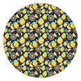 thumbnail image 1 of Yellow Lemon Fruit Slices DarkBlue Pattern Round Fitted Tablecloth with Elastic Edge,Dining Table Cover Waterproof,Outdoor Round Tablecloth for Camping,Dining,Indoor and Outdoor, 1 of 7