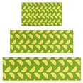 thumbnail image 1 of Yellow Lemon Fruit Slices Green Pattern Kitchen Rugs Sets Of 3,Kitchen Runner Rugs Non Skid Washable,Decorative Kitchen Floor Mats for Kitchen,Sink,Laundry,17"x30"+ 17"x47" + 17"x59", 1 of 6