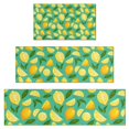 thumbnail image 1 of Yellow Lemon Fruit Slices LightGreen Pattern Kitchen Rugs Sets Of 3,Kitchen Runner Rugs Non Skid Washable,Decorative Kitchen Floor Mats for Kitchen,Sink,Laundry,17"x30"+ 17"x47" + 17"x59", 1 of 6