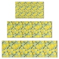 thumbnail image 1 of Yellow Lemon Fruit Slices LightGreen Pattern Kitchen Rugs Sets Of 3,Kitchen Runner Rugs Non Skid Washable,Decorative Kitchen Floor Mats for Kitchen,Sink,Laundry,17"x30"+ 17"x47" + 17"x59", 1 of 6