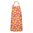 thumbnail image 1 of Yellow Lemon Fruit Slices Pink Pattern Apron-Garden Aprons for Women with Pockets-Cotton Linen Waterproof Kitchen Cooking Gardening Aprons Adjustable for Kitchen,Cooking,BBQ and Salon 33x27 Inch, 1 of 7
