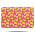 thumbnail image 1 of Yellow Lemon Fruit Slices Pink Pattern Bathroom Rugs Mat,Non Slip Microfiber Bathroom Rug,Rubber Backing,Soft Bathroom Mats for Bathroom Floor,Tub and Shower,17x27in(43x68cm), 1 of 5