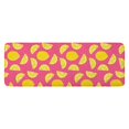 thumbnail image 1 of Yellow Lemon Fruit Slices Pink Pattern Kitchen Rug Mat,Kitchen Runner Rugs Non Skid Washable,Decorative Kitchen Floor Mats for Kitchen,Sink,Laundry,17"x47.2", 1 of 7
