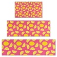 thumbnail image 1 of Yellow Lemon Fruit Slices Pink Pattern Kitchen Rugs Sets Of 3,Kitchen Runner Rugs Non Skid Washable,Decorative Kitchen Floor Mats for Kitchen,Sink,Laundry,17"x30"+ 17"x47" + 17"x59", 1 of 6