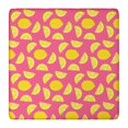 thumbnail image 1 of Yellow Lemon Fruit Slices Pink Pattern Square Fitted Tablecloth with Elastic Edge,Square Table Cover,Washable Elastic Table Cover for Home Kitchen Party Decor 36"x36", 1 of 6