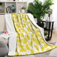 thumbnail image 1 of Yellow Lemon Fruit Slices White Pattern Blanket,Comfortable Soft Flannel Throw Blanket,All Season,Warm Lightweight Blankets for Sofa Bed Couch Living Room Chair,40"x50", 1 of 4