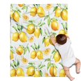 thumbnail image 1 of Yellow Lemon Fruit Slices White Pattern Blanket,Comfortable Soft Flannel Throw Blanket,All Season,Warm Lightweight Blankets for Sofa Bed Couch Living Room Chair,30"x40", 1 of 4