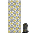 thumbnail image 1 of Yellow Lemon Fruit Slices White Pattern Hot Yoga Mat Towel Non Slip for Hot Yoga - Quick-Drying Yoga Mat Cover with 4 Corner Pockets with Travel Bag - Hot Yoga Towel Non Slip 70"x26", 1 of 6