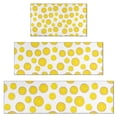 thumbnail image 1 of Yellow Lemon Fruit Slices White Pattern Kitchen Rugs Sets Of 3,Kitchen Runner Rugs Non Skid Washable,Decorative Kitchen Floor Mats for Kitchen,Sink,Laundry,17"x30"+ 17"x47" + 17"x59", 1 of 6