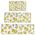 thumbnail image 1 of Yellow Lemon Fruit Slices White Pattern Kitchen Rugs Sets Of 3,Kitchen Runner Rugs Non Skid Washable,Decorative Kitchen Floor Mats for Kitchen,Sink,Laundry,17"x30"+ 17"x47" + 17"x59", 1 of 6