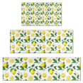 thumbnail image 1 of Yellow Lemon Fruit Slices White Pattern Kitchen Rugs Sets Of 3,Kitchen Runner Rugs Non Skid Washable,Decorative Kitchen Floor Mats for Kitchen,Sink,Laundry,17"x30"+ 17"x47" + 17"x59", 1 of 6
