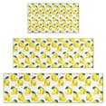 thumbnail image 1 of Yellow Lemon Fruit Slices White Pattern Kitchen Rugs Sets Of 3,Kitchen Runner Rugs Non Skid Washable,Decorative Kitchen Floor Mats for Kitchen,Sink,Laundry,17"x30"+ 17"x47" + 17"x59", 1 of 6