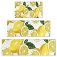 thumbnail image 1 of Yellow Lemon Fruit Slices White Pattern Kitchen Rugs Sets Of 3,Kitchen Runner Rugs Non Skid Washable,Decorative Kitchen Floor Mats for Kitchen,Sink,Laundry,17"x30"+ 17"x47" + 17"x59", 1 of 6