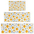 thumbnail image 1 of Yellow Lemon Fruit Slices White Pattern Kitchen Rugs Sets Of 3,Kitchen Runner Rugs Non Skid Washable,Decorative Kitchen Floor Mats for Kitchen,Sink,Laundry,17"x30"+ 17"x47" + 17"x59", 1 of 6