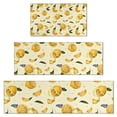 thumbnail image 1 of Yellow Lemon Fruit Slices White Pattern Kitchen Rugs Sets Of 3,Kitchen Runner Rugs Non Skid Washable,Decorative Kitchen Floor Mats for Kitchen,Sink,Laundry,17"x30"+ 17"x47" + 17"x59", 1 of 6