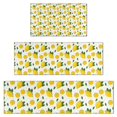 thumbnail image 1 of Yellow Lemon Fruit Slices White Pattern Kitchen Rugs Sets Of 3,Kitchen Runner Rugs Non Skid Washable,Decorative Kitchen Floor Mats for Kitchen,Sink,Laundry,17"x30"+ 17"x47" + 17"x59", 1 of 6