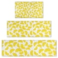 thumbnail image 1 of Yellow Lemon Fruit Slices White Pattern Kitchen Rugs Sets Of 3,Kitchen Runner Rugs Non Skid Washable,Decorative Kitchen Floor Mats for Kitchen,Sink,Laundry,17"x30"+ 17"x47" + 17"x59", 1 of 6