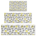 thumbnail image 1 of Yellow Lemon Fruit Slices White Pattern Kitchen Rugs Sets Of 3,Kitchen Runner Rugs Non Skid Washable,Decorative Kitchen Floor Mats for Kitchen,Sink,Laundry,17"x30"+ 17"x47" + 17"x59", 1 of 6