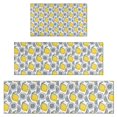 thumbnail image 1 of Yellow Lemon Fruit Slices White Pattern Kitchen Rugs Sets Of 3,Kitchen Runner Rugs Non Skid Washable,Decorative Kitchen Floor Mats for Kitchen,Sink,Laundry,17"x30"+ 17"x47" + 17"x59", 1 of 6