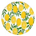 thumbnail image 1 of Yellow Lemon Fruit Slices White Pattern Round Fitted Tablecloth with Elastic Edge,Dining Table Cover Waterproof,Outdoor Round Tablecloth for Camping,Dining,Indoor and Outdoor, 1 of 7