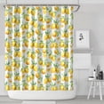 thumbnail image 1 of Yellow Lemon Fruit Slices White Pattern Shower Curtain 72"x84" ,Bathroom Decorative Shower Curtains Set with 12 Hooks,Modern Waterproof Washable Shower Curtain, 1 of 6
