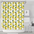 thumbnail image 1 of Yellow Lemon Fruit Slices White Pattern Shower Curtain 72"x84" ,Bathroom Decorative Shower Curtains Set with 12 Hooks,Modern Waterproof Washable Shower Curtain, 1 of 6