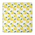 thumbnail image 1 of Yellow Lemon Fruit Slices White Pattern Square Fitted Tablecloth with Elastic Edge,Square Table Cover,Washable Elastic Table Cover for Home Kitchen Party Decor 34"x34", 1 of 6