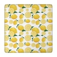 thumbnail image 1 of Yellow Lemon Fruit Slices White Pattern Square Fitted Tablecloth with Elastic Edge,Square Table Cover,Washable Elastic Table Cover for Home Kitchen Party Decor 34"x34", 1 of 6