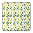 thumbnail image 1 of Yellow Lemon Fruit Slices White Pattern Square Fitted Tablecloth with Elastic Edge,Square Table Cover,Washable Elastic Table Cover for Home Kitchen Party Decor 36"x36", 1 of 6