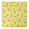 thumbnail image 1 of Yellow Lemon Fruit Slices White Pattern Square Fitted Tablecloth with Elastic Edge,Square Table Cover,Washable Elastic Table Cover for Home Kitchen Party Decor 36"x36", 1 of 6