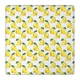 thumbnail image 1 of Yellow Lemon Fruit Slices White Pattern Square Fitted Tablecloth with Elastic Edge,Square Table Cover,Washable Elastic Table Cover for Home Kitchen Party Decor 36"x36", 1 of 6