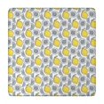 thumbnail image 1 of Yellow Lemon Fruit Slices White Pattern Square Fitted Tablecloth with Elastic Edge,Square Table Cover,Washable Elastic Table Cover for Home Kitchen Party Decor 34"x34", 1 of 6