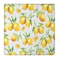 thumbnail image 1 of Yellow Lemon Fruit Slices White Pattern Square Fitted Tablecloth with Elastic Edge,Square Table Cover,Washable Elastic Table Cover for Home Kitchen Party Decor 36"x36", 1 of 6
