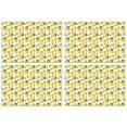 thumbnail image 1 of Yellow Lemon Fruit Slices White Pattern Summer Placemats Table Placemats Set Of 4-Linen Kitchen Washable Placemats Table Mats 11.8"x17.7" Non-Slip Heat Resistant, 1 of 6
