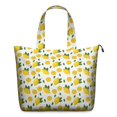 thumbnail image 1 of Yellow Lemon Fruit Slices White Pattern Travel Tote Bags for Women Carry On,Large Weekender Bags for Women Travel,Multi Functional Duffle Bag for Work,Shopping,Sports, 1 of 5
